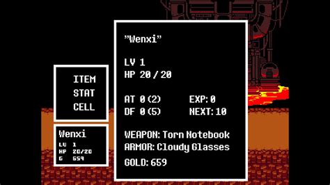 undertale stats menu